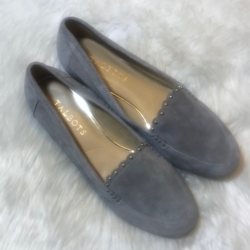 Talbots Classic Gray Suede Loafers